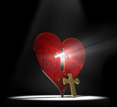 Heart puzzle Stock-Fotos