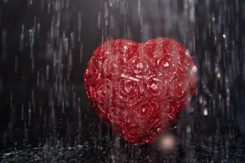 Heart in rain Stock Photos