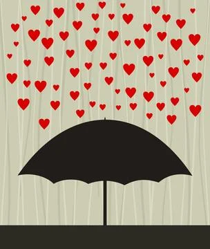 Heart rain Stock Photos