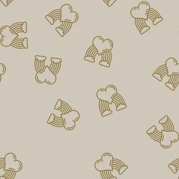 Heart rainbow line seamless pattern 库存插图