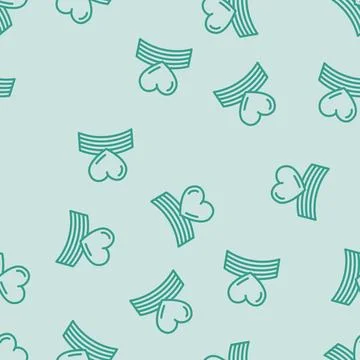 Heart rainbow line vector seamless pattern Illustrazione stock