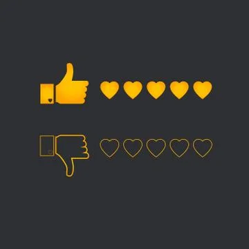 Heart raiting system Stock Illustration