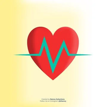 Heart rate 3d graphic, flat illustration for pharmacy medical business marketing Stock-Illustration