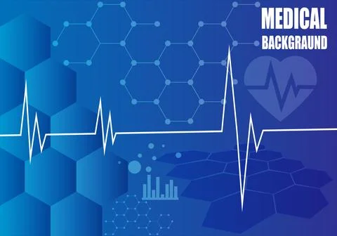 Heart rate background in vector and illustration Stock Illustration