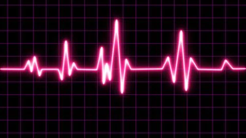 Heart rate graphics. Electrocardiogram. Vector illustration. Heartbeat Card.. Stock Illustration