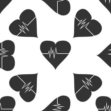 Heart Rate icon pattern Illustrazione stock