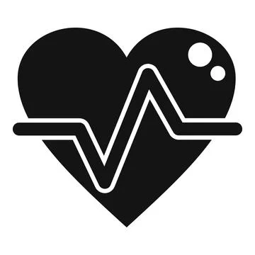 Heart rate icon simple vector. Diet food 스톡 일러스트