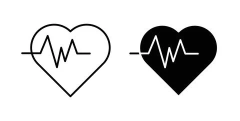 Heart rate icon vector art Illustrations Illustrazione stock