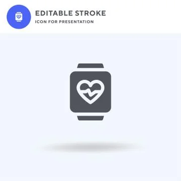 Heart Rate icon vector, filled flat sign, solid pictogram isolated on white,  스톡 일러스트