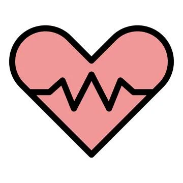 Heart rate icon vector flat イラスト素材