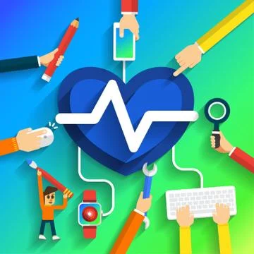 Heart rate Stock Illustration