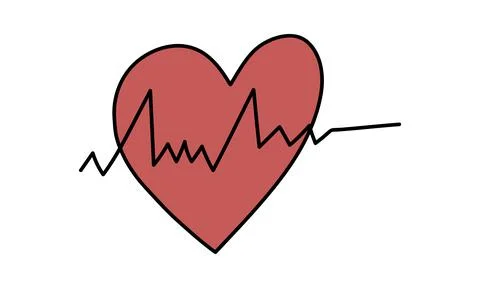 Heart rate isolated Stock Illustration