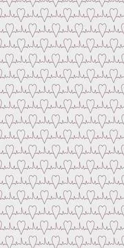 Heart rate pattern on a white background Stock Photos