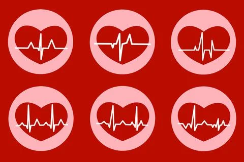 Heart Rate Variability icon vector Stock Illustration