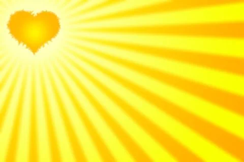 Heart with rays Stock Illustration