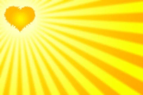 Heart with rays Stock Illustration