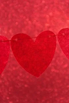 Heart on Red background Foto stock