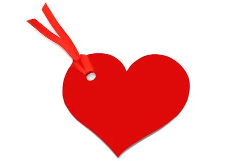 Heart with red bow Stock Photos