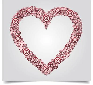 Heart red circle Stock Illustration