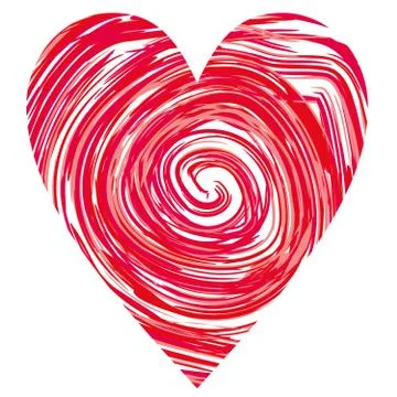 Heart in a red circles Stock Illustration