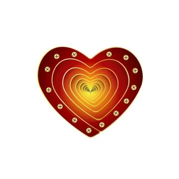 A heart of red. Design elements for Valentine s Day. Vector. Icon. Illustrazione stock