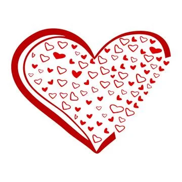 Heart is red Stock Illustration