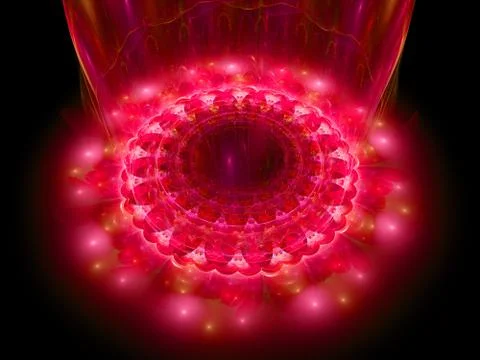 The heart of red mandala Stock Illustration