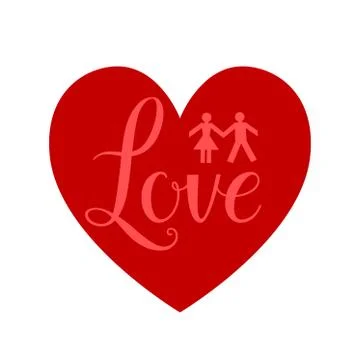 Heart red sign Stock Illustration