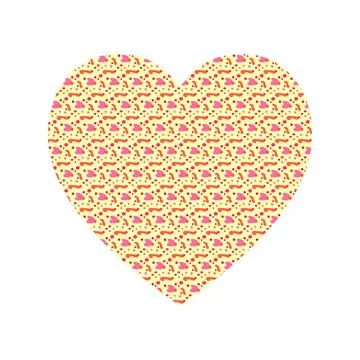Heart with red texture, drops of spray Stock Illustration