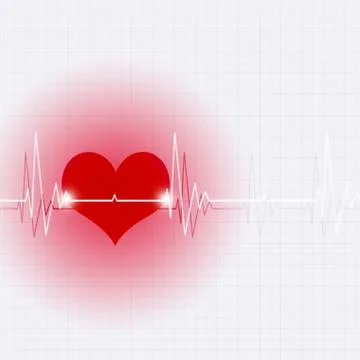 Heart Rhythm bright background Stock Illustration