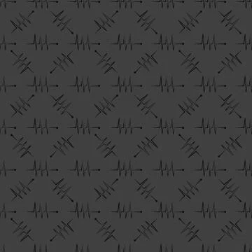 Heart rhythm web icon. flat design. Seamless gray pattern. 스톡 일러스트