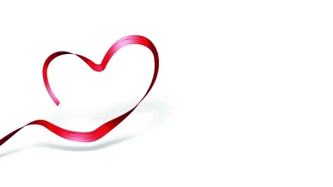 Heart ribbon Stock Footage 84934914