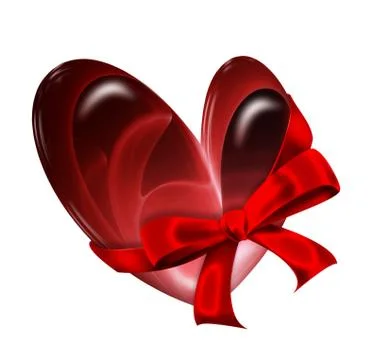 Heart with ribbon Stock Illustration