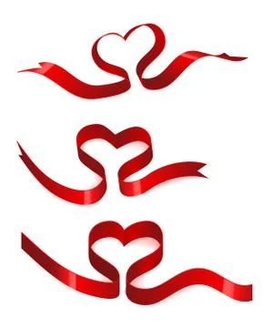 Heart from ribbon Stock Illustration