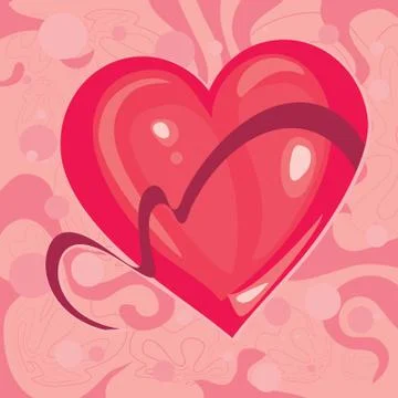 Heart with a Ribbon Stock Illustration