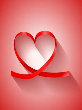 Heart ribbon Stock Illustration