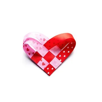 Heart ribbon pattern Stock Photos