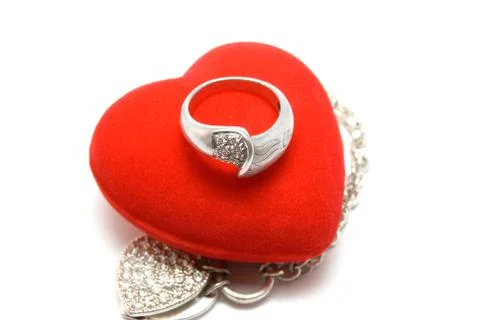 Heart with a ring Stock Photos