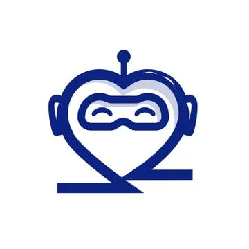 Heart robot illustration Stock Illustration