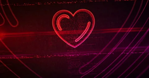 Heart romantic love symbol loop seamlees tunnel animation Stock Footage 337872657