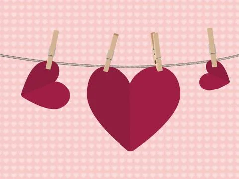 Heart on Rope 스톡 일러스트