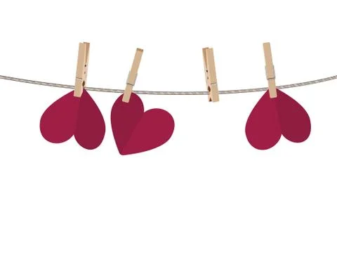 Heart on Rope Ilustración de archivo