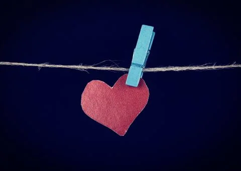 Heart on the Rope Foto stock