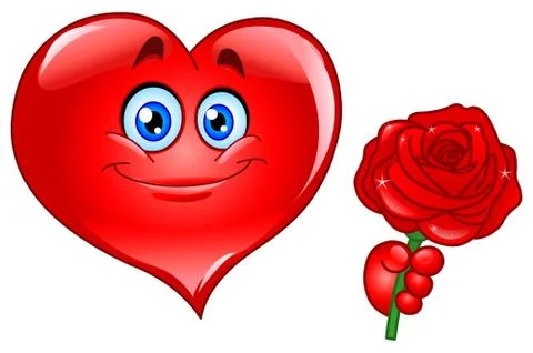 Heart with rose Stock Illustration