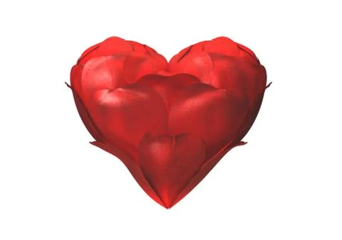 Heart of rose petals Illustrazione stock