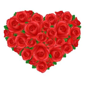 Heart from roses Stock Illustration