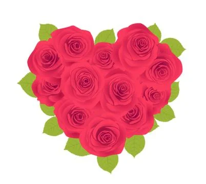 Heart of roses Stock Illustration