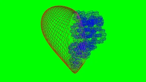 Heart with rotating metal gears loop Stock Footage 82731818