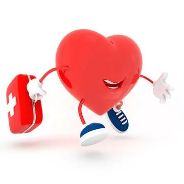 Heart running Stock Illustration