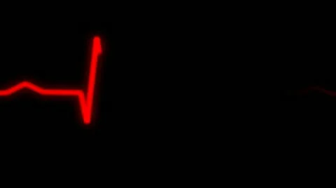Heart rythm on ecg in red Stock Footage 10853359